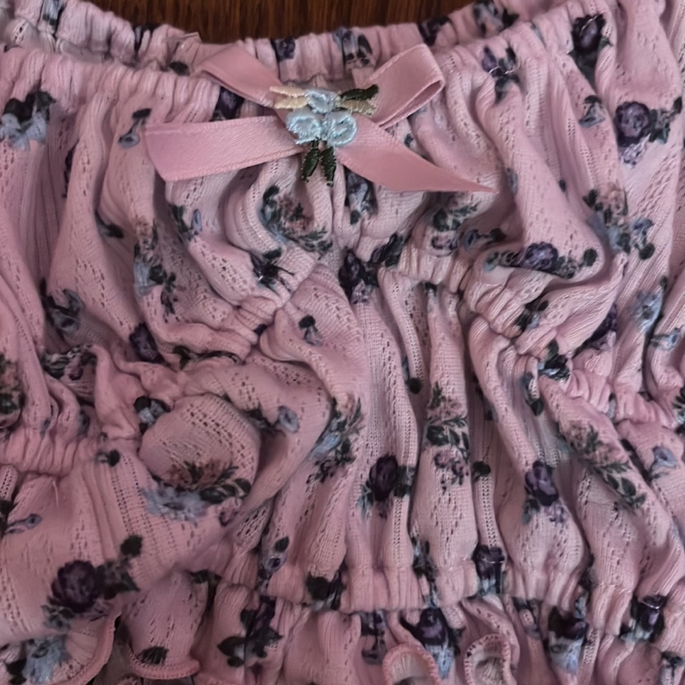 FOR LOVE & LEMONS Lola Pointelle Crop Top Sz XXS - Picture 7 of 8